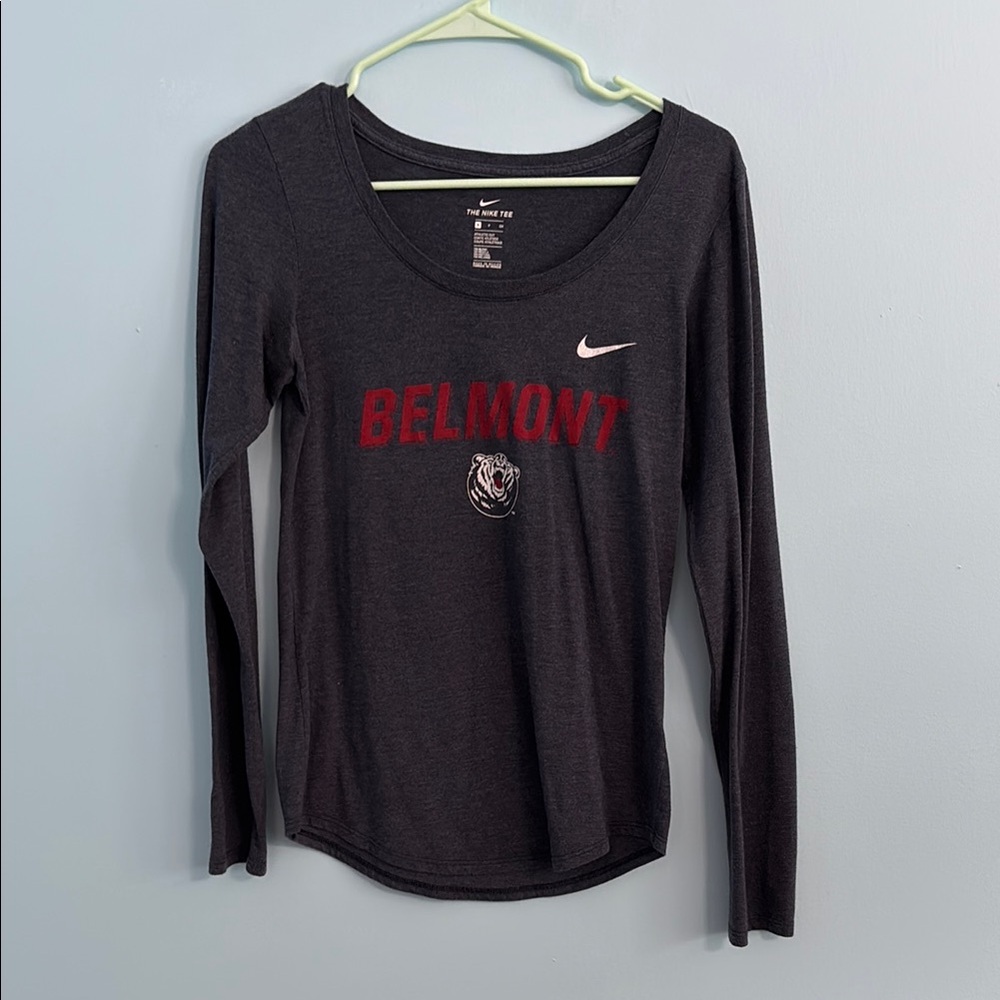 Nike Black and Red Belmont Long Sleeve Top